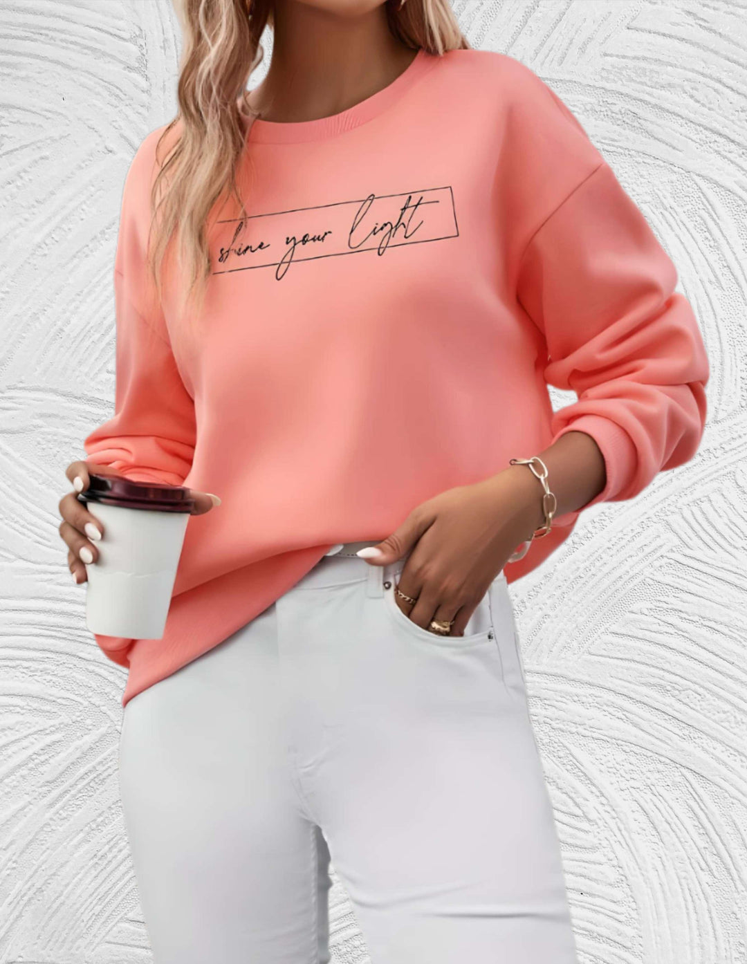 Warm oversized women's round neck sweater, ideal cozy knitwear for stylish winter fashion.
