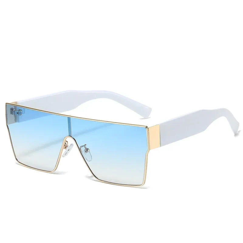 Women's fashion oversized shield sunglasses with unique gradient lenses. Perfect stylish UV protection eyewear.