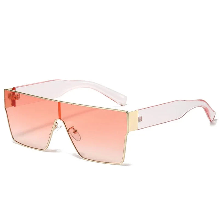 Elegant women's oversized shield sunglasses, gradient lenses provide stylish look & essential UV protection.