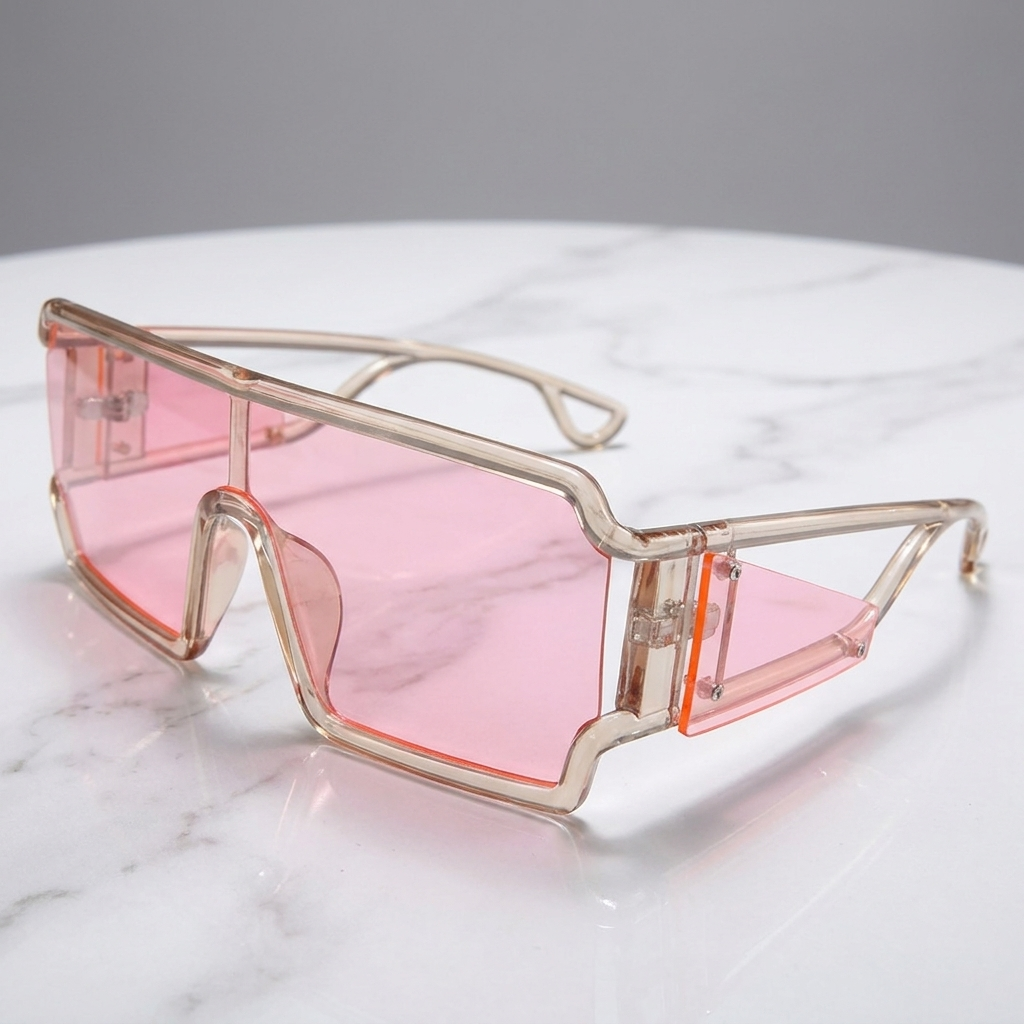 Women's oversized square frame fashion sunglasses, UV400 protection, gradient anti-reflective lenses.