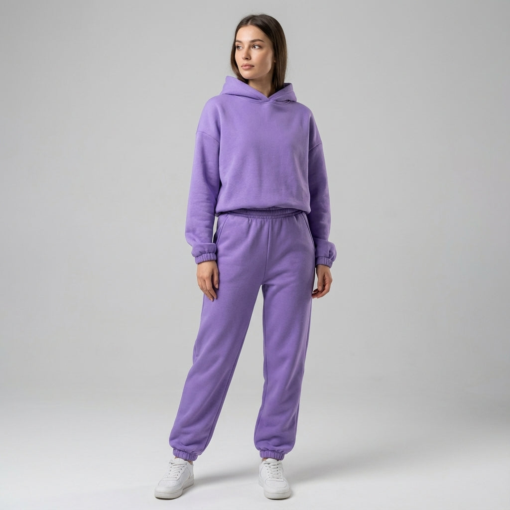 Pink women's oversized jogging suit, 'Kayla' loungewear set, trendy casual fashion