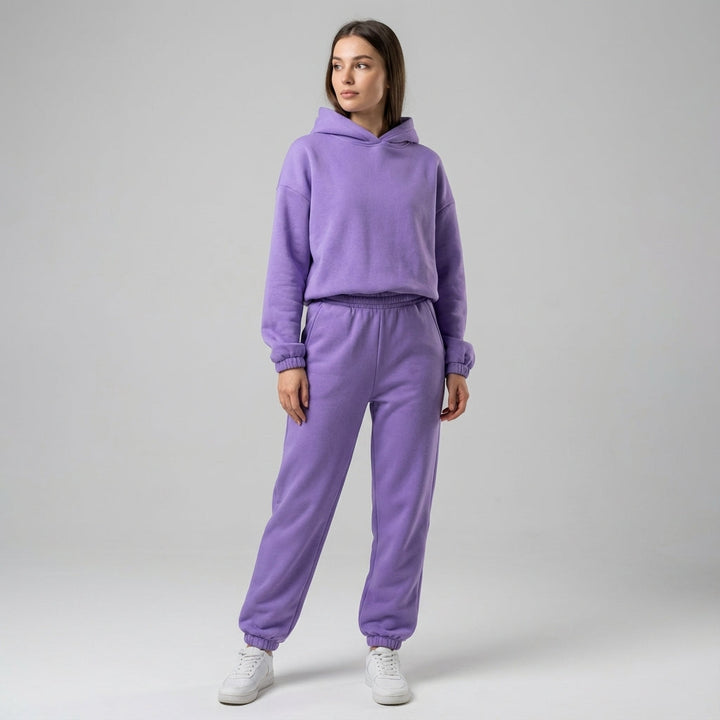 Pink women's oversized jogging suit, 'Kayla' loungewear set, trendy casual fashion