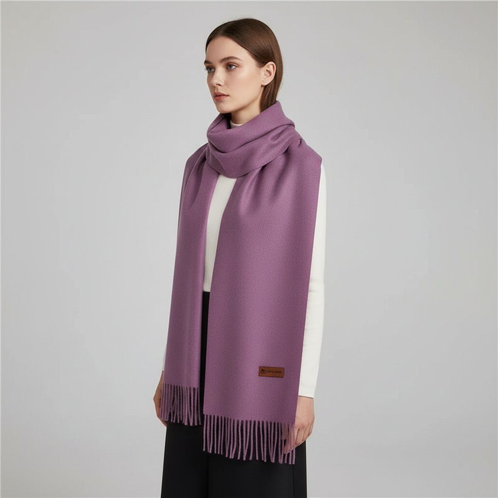 Luxurious women's oversized warm scarf, providing ultimate comfort and winter style.