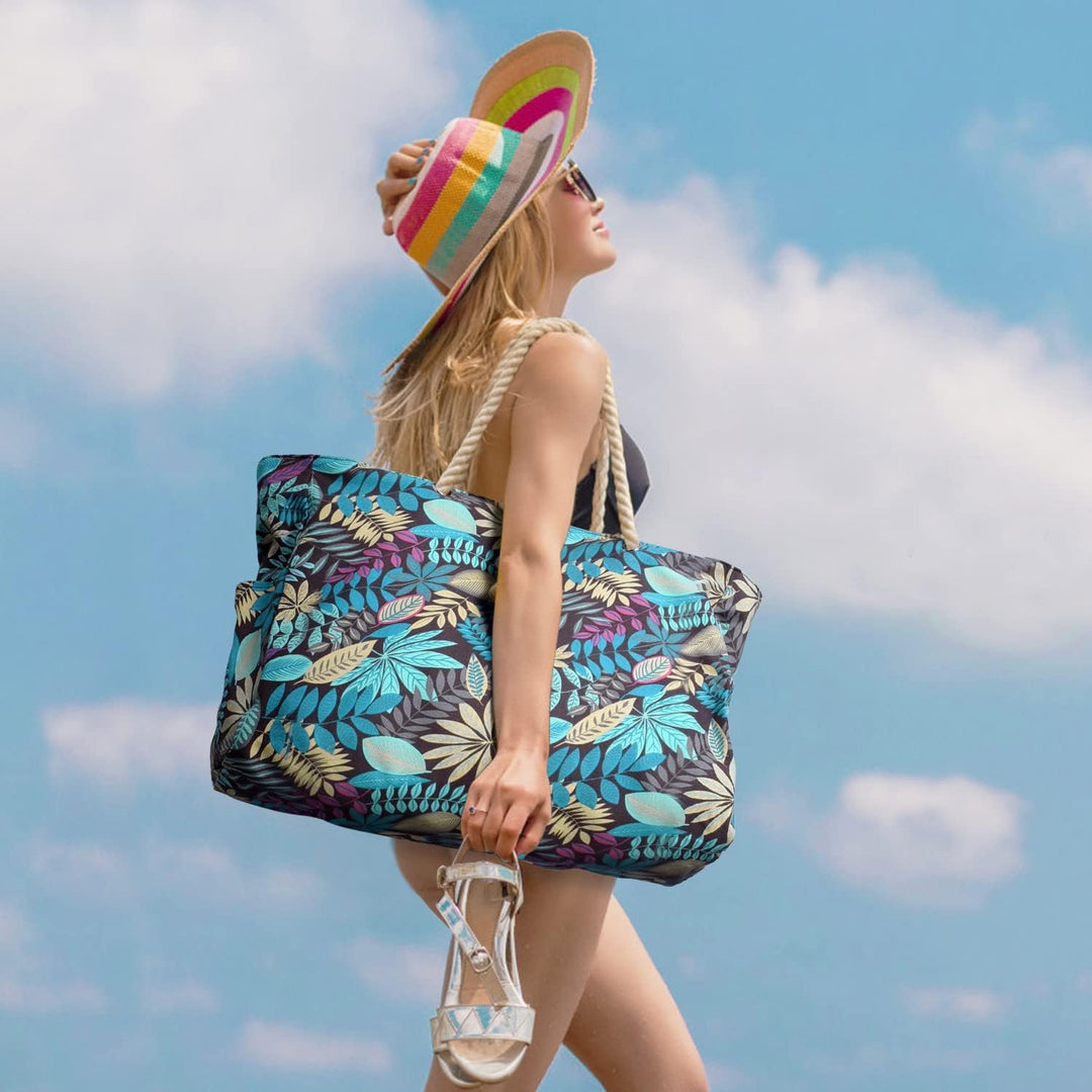 Spacious sandproof oversized tote, a versatile women's travel bag.