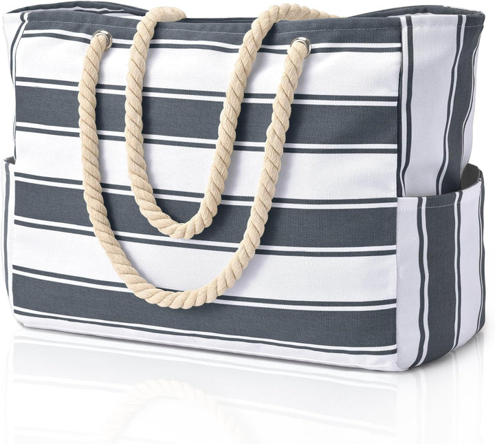 Women's waterproof & sandproof oversized tote, a versatile beach bag for all summer adventures.