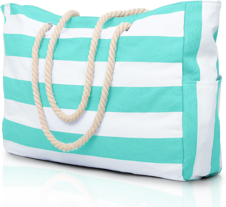 Durable sandproof oversized bag, a women's beach accessory for all weather.