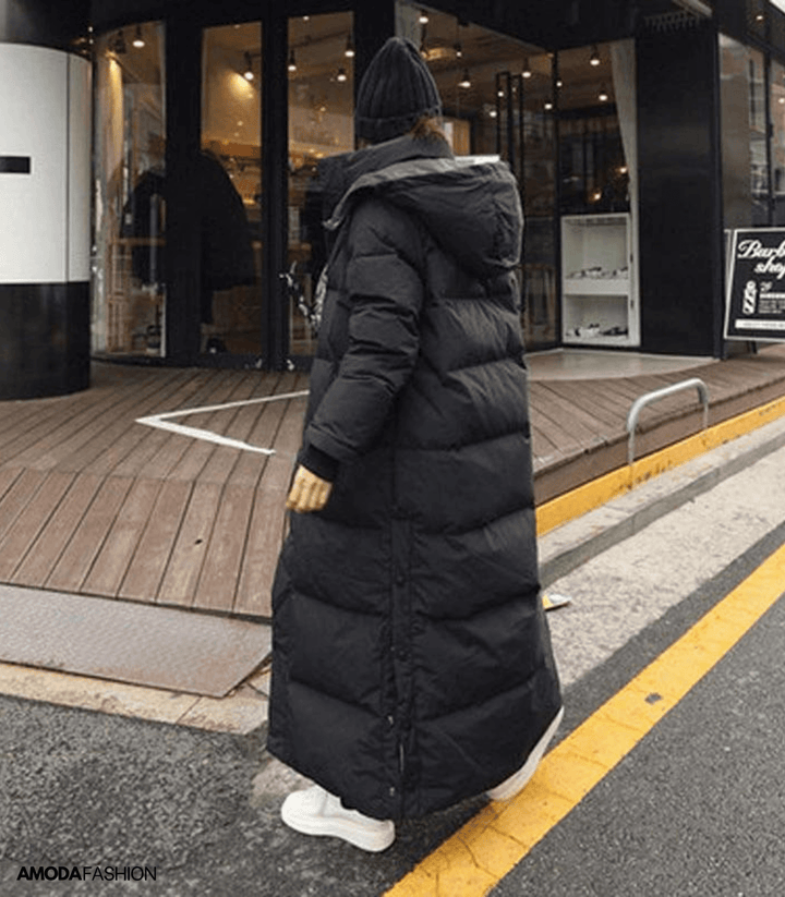 Stylish Luna oversized women's parka jacket; perfect warm outerwear for winter fashion.