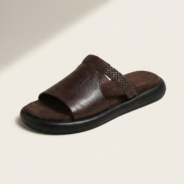 Women's Palermo stylish open-toe slides. Comfortable slip-on flats for summer casual outfits.
