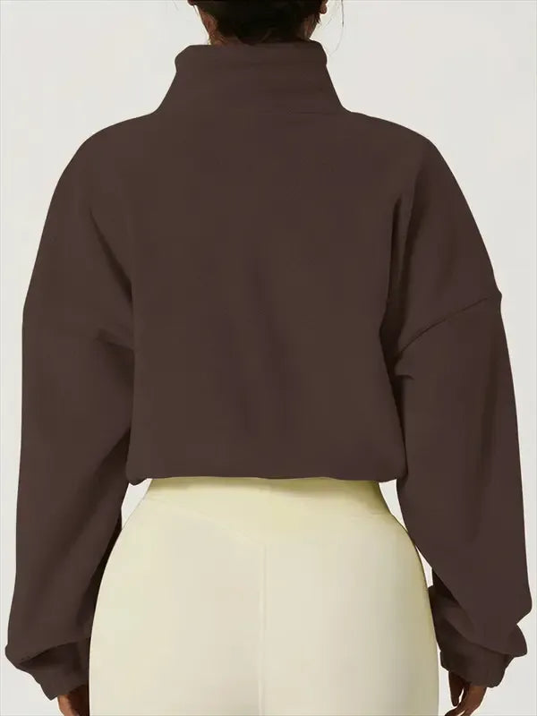 Effortless style with this women's Palma cropped zip jacket. Casual, modern outerwear with a relaxed fit & zip front.