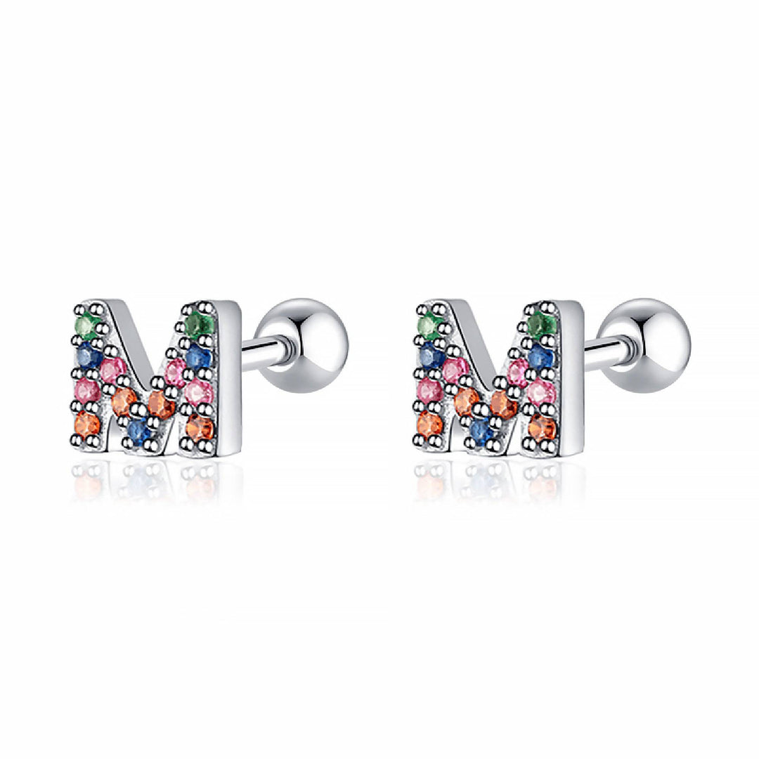 Women's personalized initial hoop earrings, gold plated, a stylish accessory.