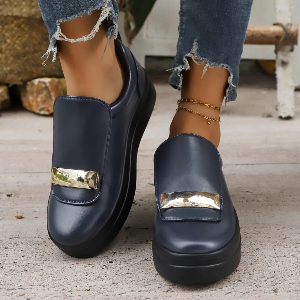 Elevated women's platform sneakers, perfect for adding a stylish touch to any outfit.