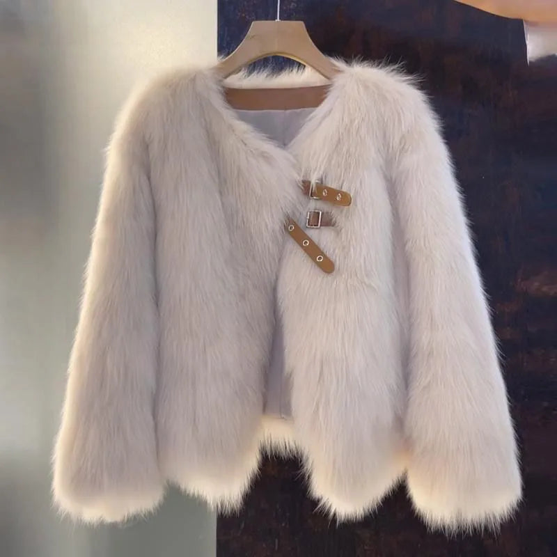 Women's plush winter jacket, soft & warm for ultimate comfort in cold weather. Chic outerwear style.