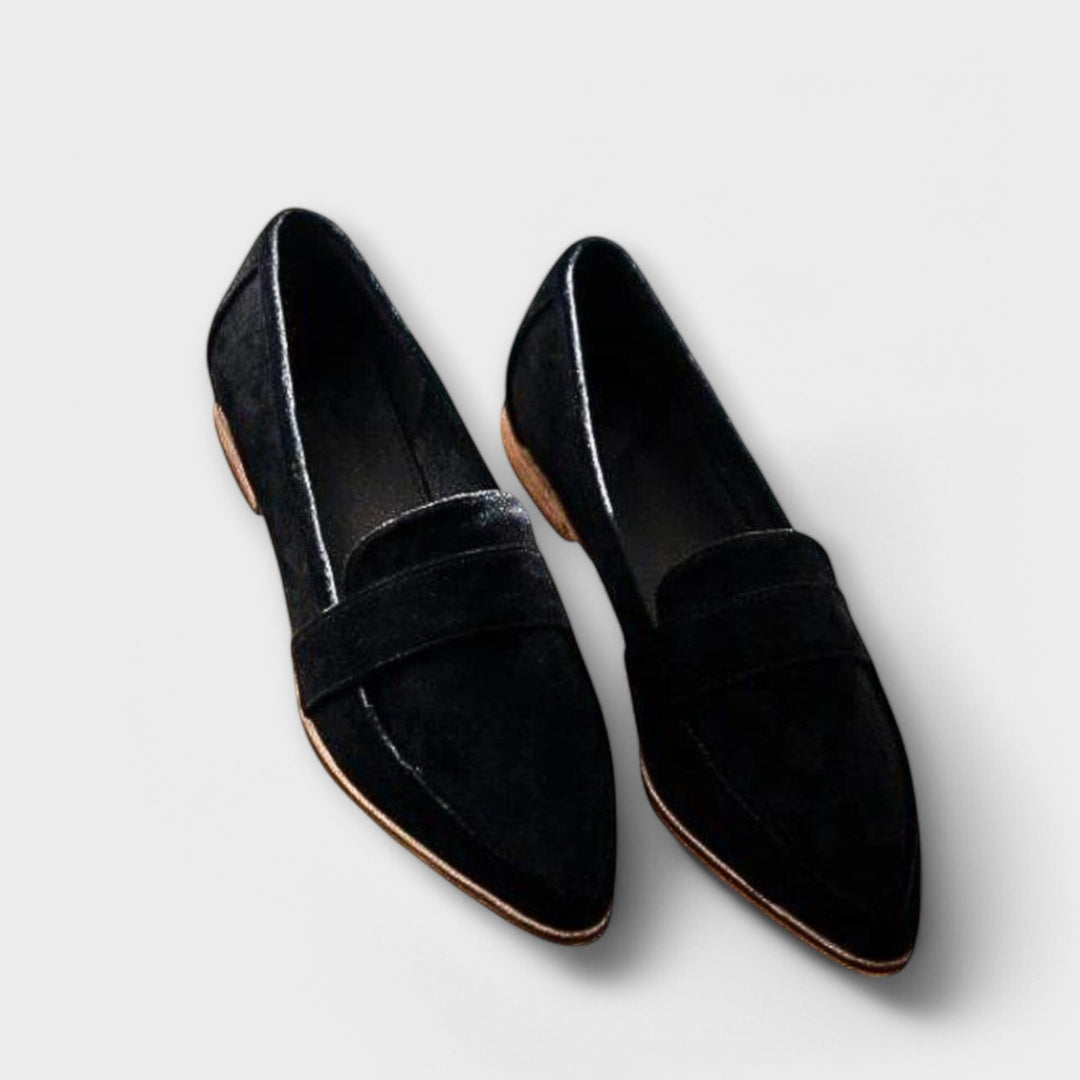 Comfortable women's slip-on flats with a chic pointed toe, versatile for daily wear.