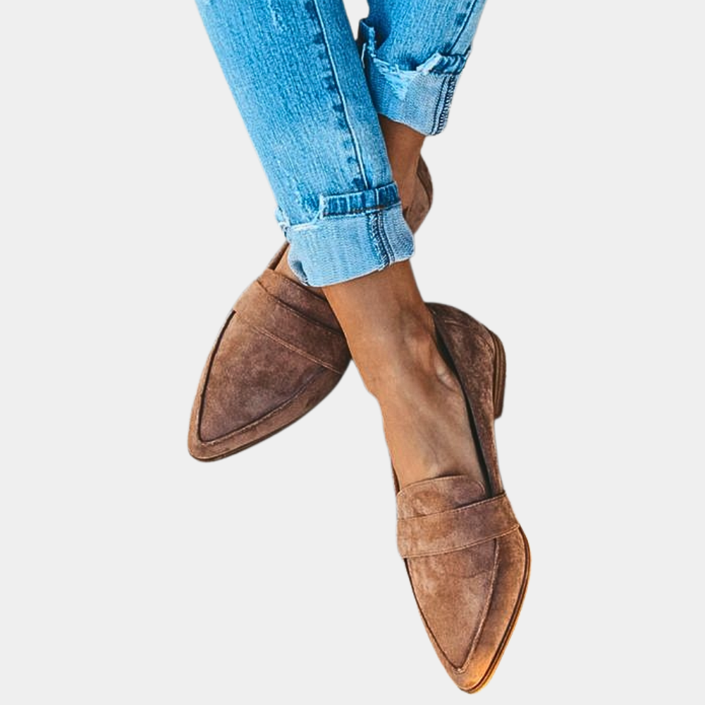 Elegant women's pointed-toe loafers, a sophisticated choice for business or smart casual attire.