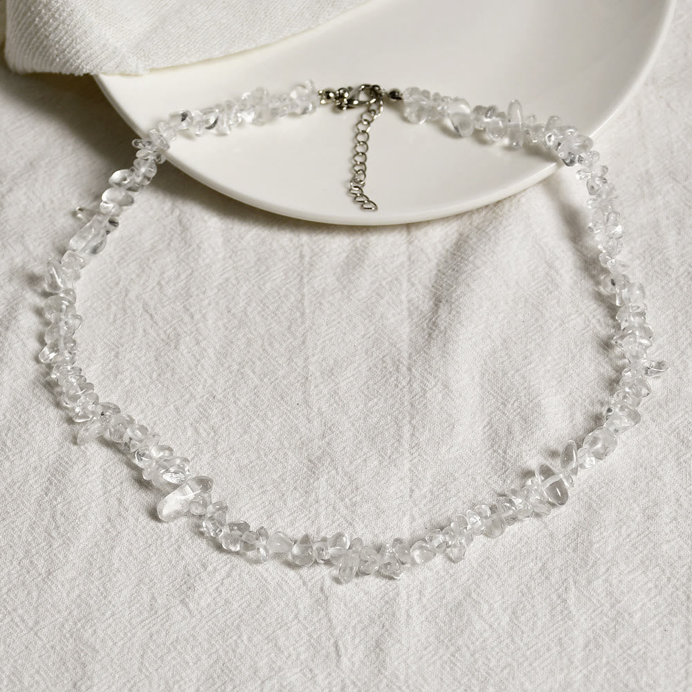 Elegant polished crystal pendant necklace for women, a timeless natural stone accessory.