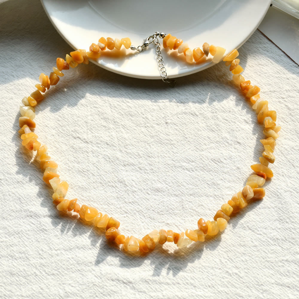 Stylish polished crystal pendant, natural stone necklace, a perfect women's gift idea.