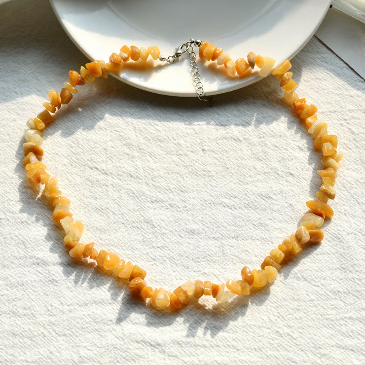 Stylish polished crystal pendant, natural stone necklace, a perfect women's gift idea.