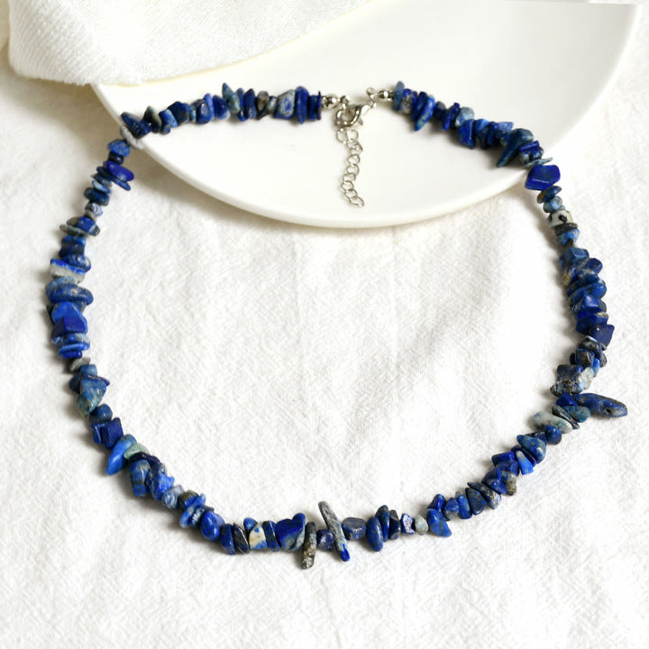 Polished crystal pendant necklace, unique natural stone jewelry for women, modern design.
