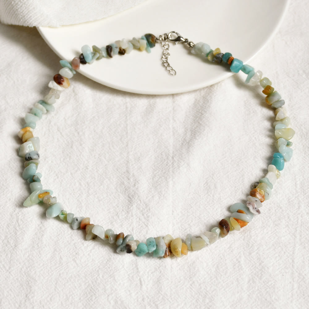 Women's polished crystal pendant necklace, a beautiful natural stone fashion accessory.