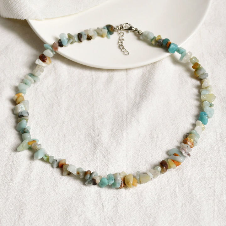 Women's polished crystal pendant necklace, a beautiful natural stone fashion accessory.