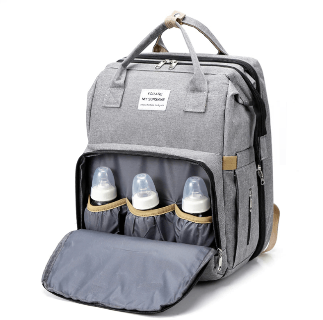 Ergonomic design baby backpack, easy to carry, with integrated portable baby bed.