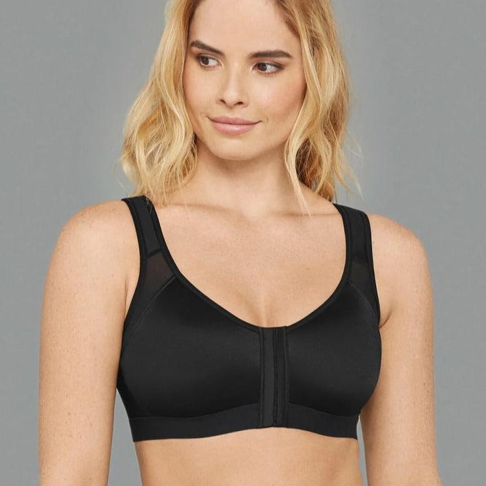 Side view of women's posture support bra, illustrating ergonomic back design & comfort.