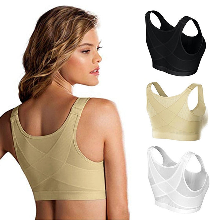 Women's back support bra, designed for posture correction and ultimate comfort.