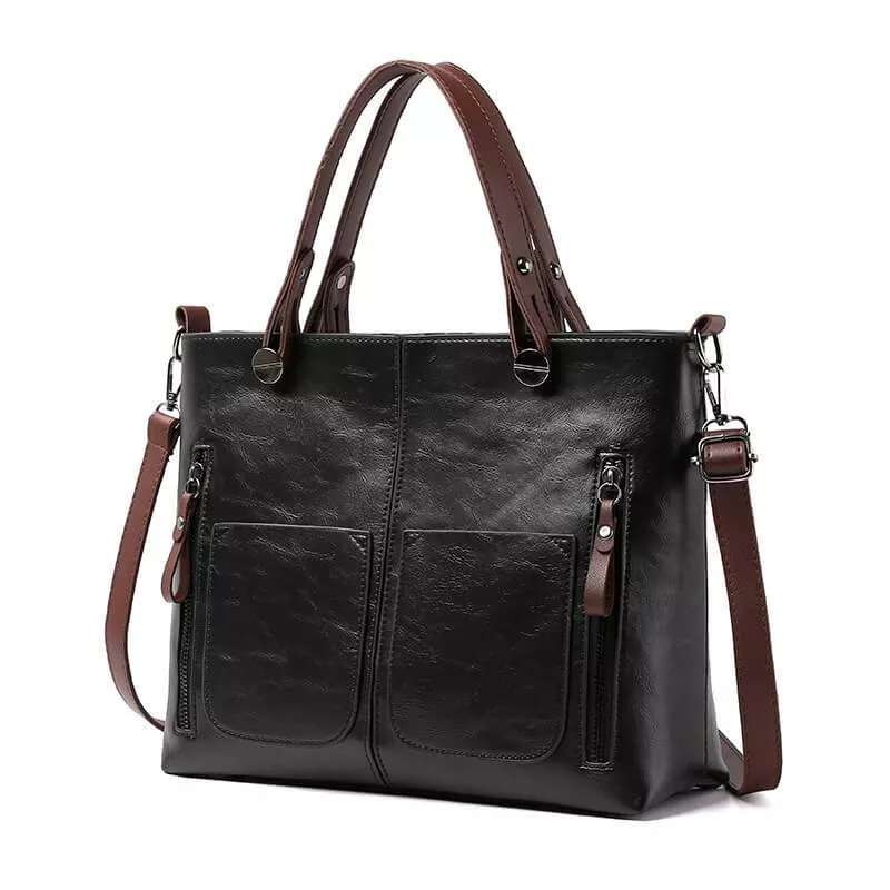 Durable women's leather handbag, a stylish and practical fashion accessory for any occasion.