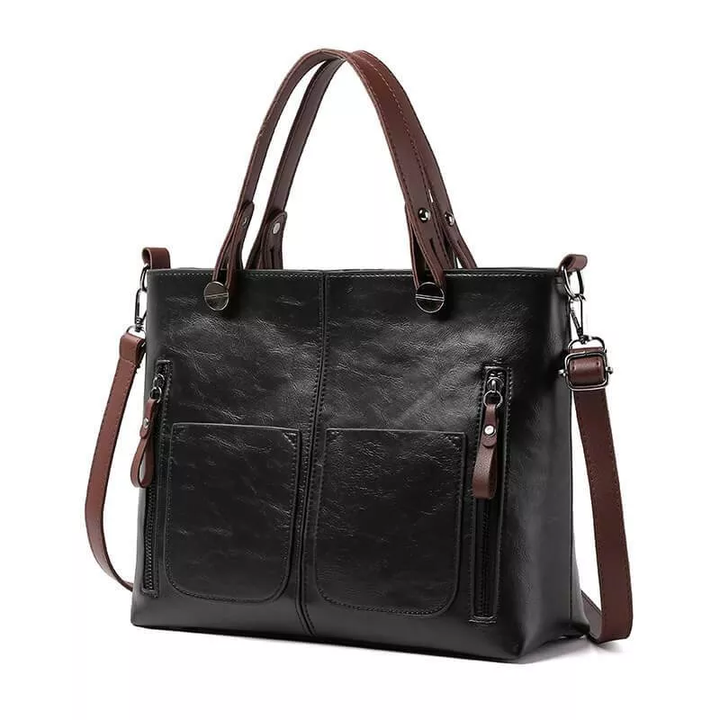 Durable women's leather handbag, a stylish and practical fashion accessory for any occasion.