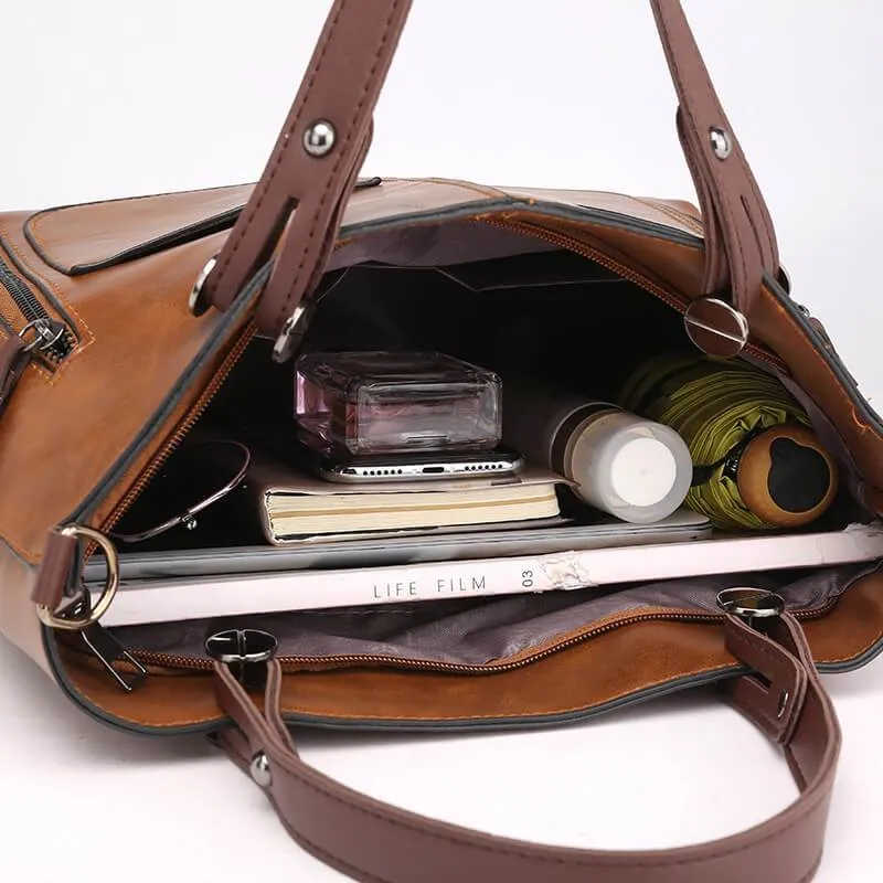 Classic women's leather shoulder bag, a high-quality, genuine leather handbag for lasting style.