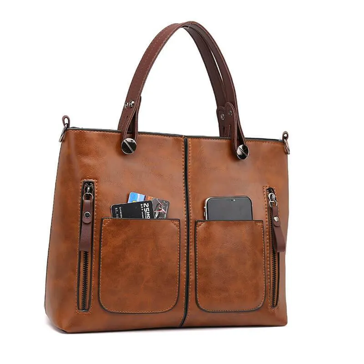 Stylish women's everyday leather bag, durable and versatile, perfect as a practical fashion accessory.
