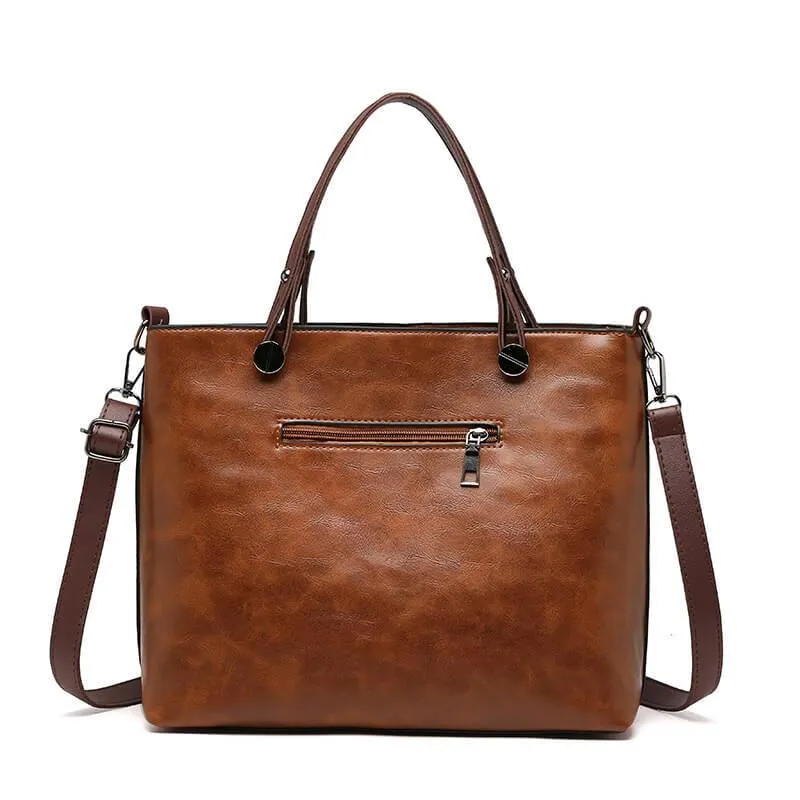 Premium genuine leather shoulder bag for women, an elegant and durable handbag for daily wear.