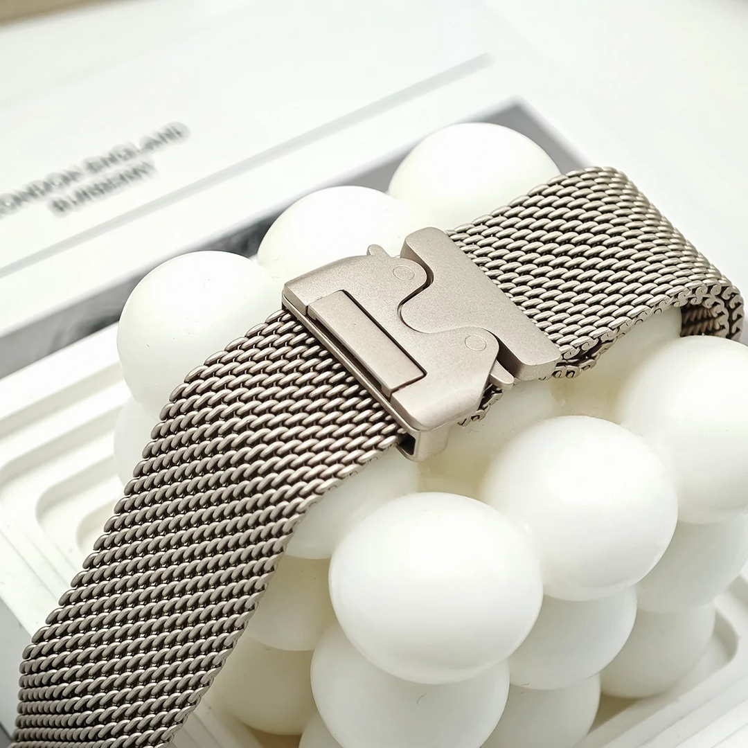 Premium women's stainless steel smartwatch band, a durable and comfortable metal accessory.