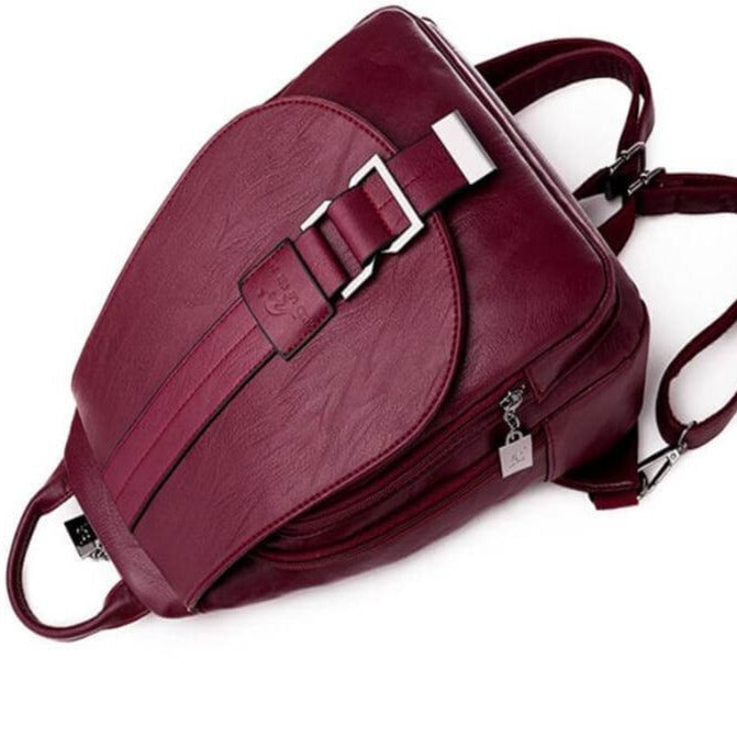 Stylish women's water-resistant leather shoulder bag, perfect for everyday fashion.