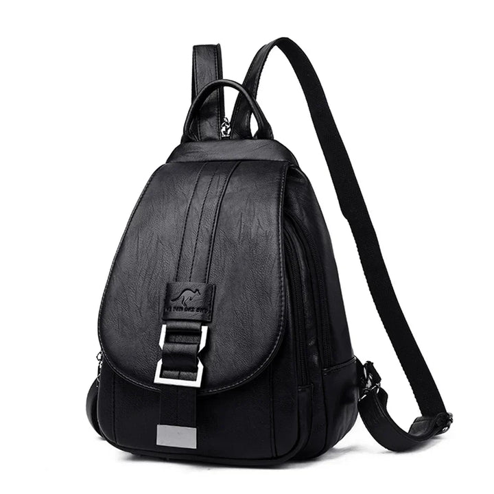 Everyday women's premium leather backpack, durable genuine leather & water-resistant.