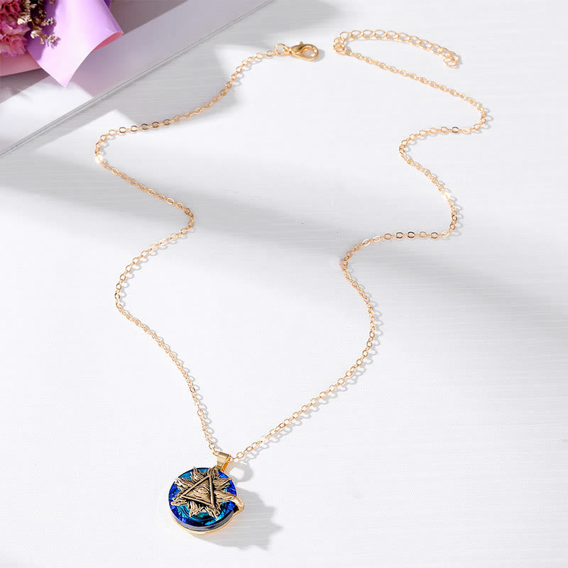 Protection jewelry: Women's Evil Eye Necklace, a spiritual amulet symbolizing strength. Adjustable gemstone design.