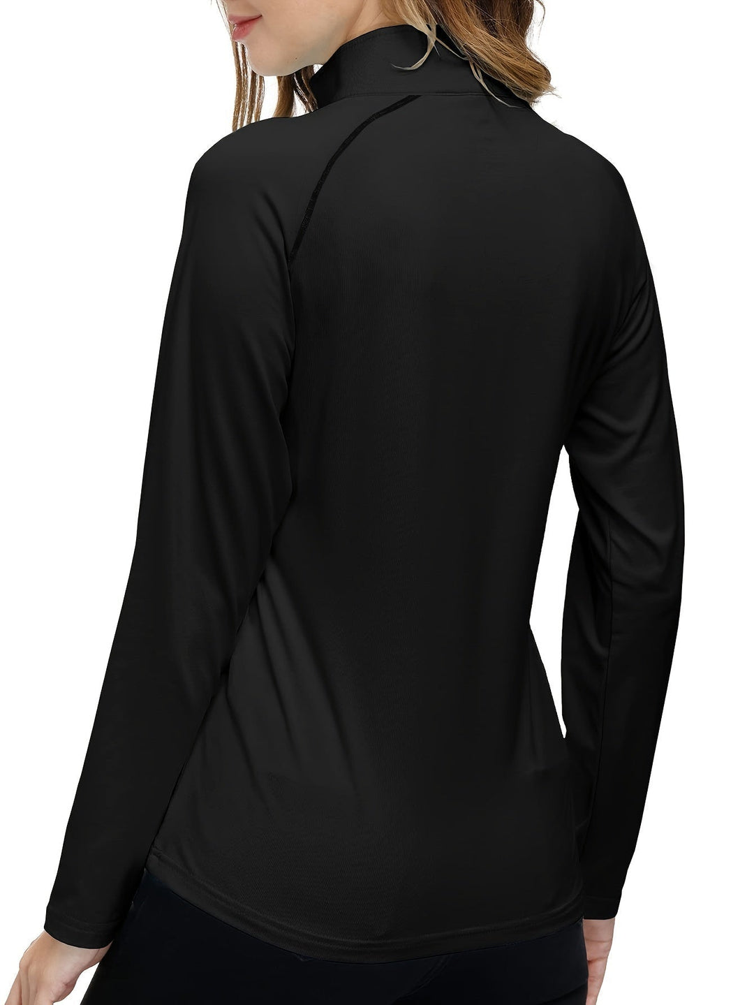 Durable women's long sleeve workout shirt, excellent for running and fitness.