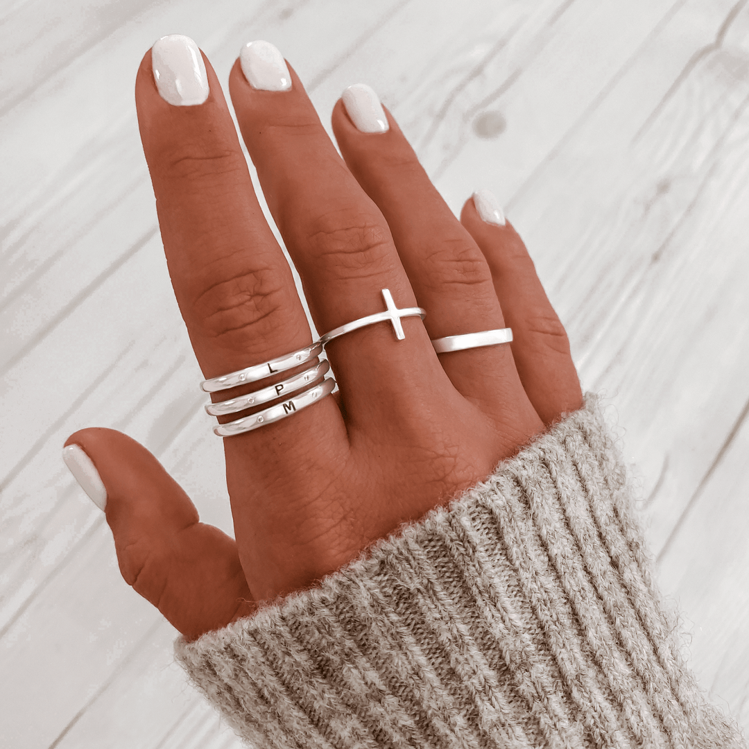Polished sterling silver S925 band ring for women, a sleek and refined statement jewelry accessory.