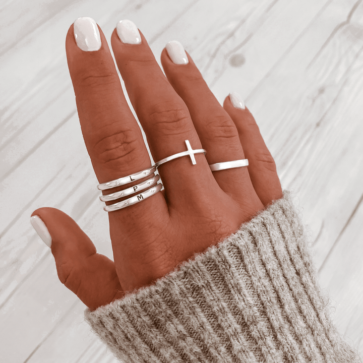 Polished sterling silver S925 band ring for women, a sleek and refined statement jewelry accessory.