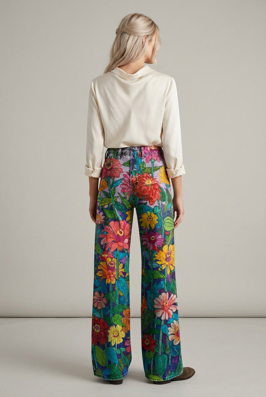 Women's comfortable baggy pants, perfect loose fit jeans for everyday casual wear.