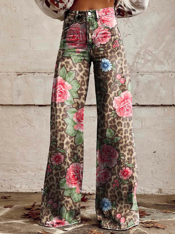 Women's casual baggy denim pants, designed for comfortable everyday wear and summer style.