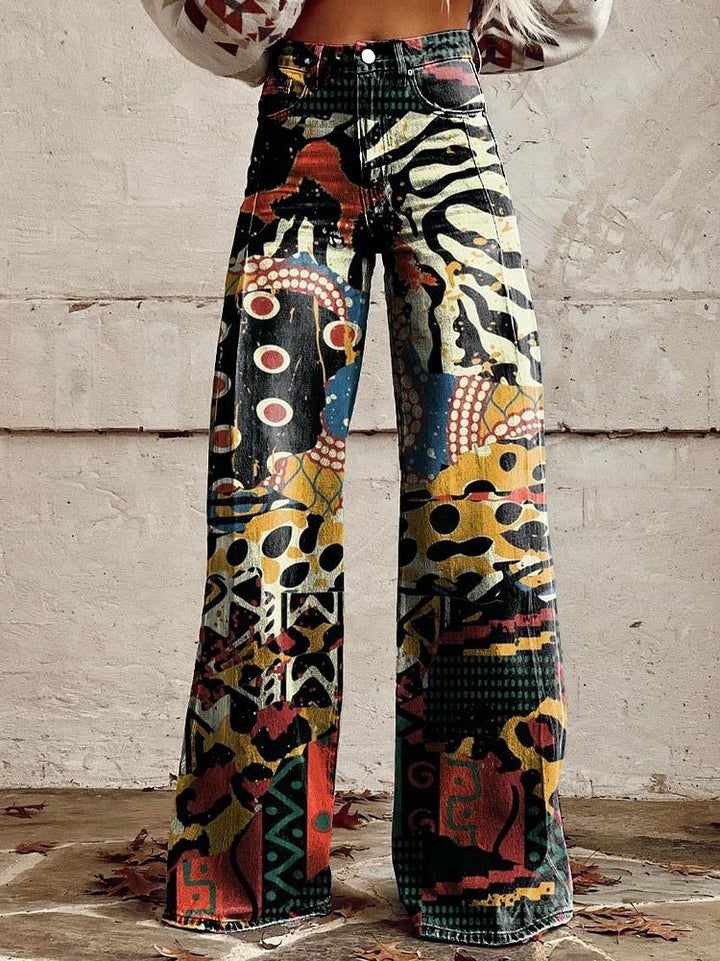Relaxed fit women's jeans, ultimate comfort in a loose, wide leg design, great for fashion.