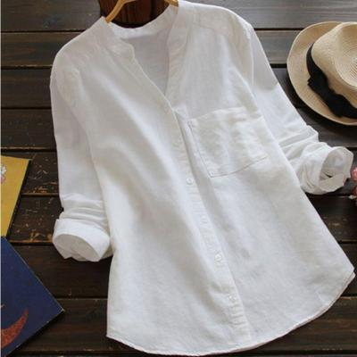 Breathable women's long sleeve top, a relaxed fit blouse ideal for casual daily wear.