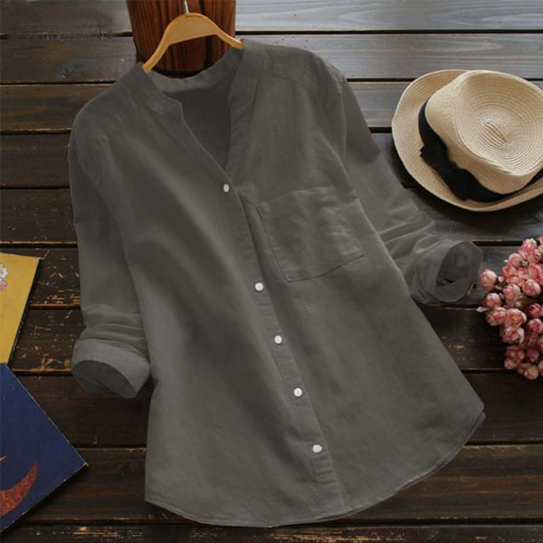Casual women's relaxed fit long sleeve top, breathable and comfortable for everyday style.