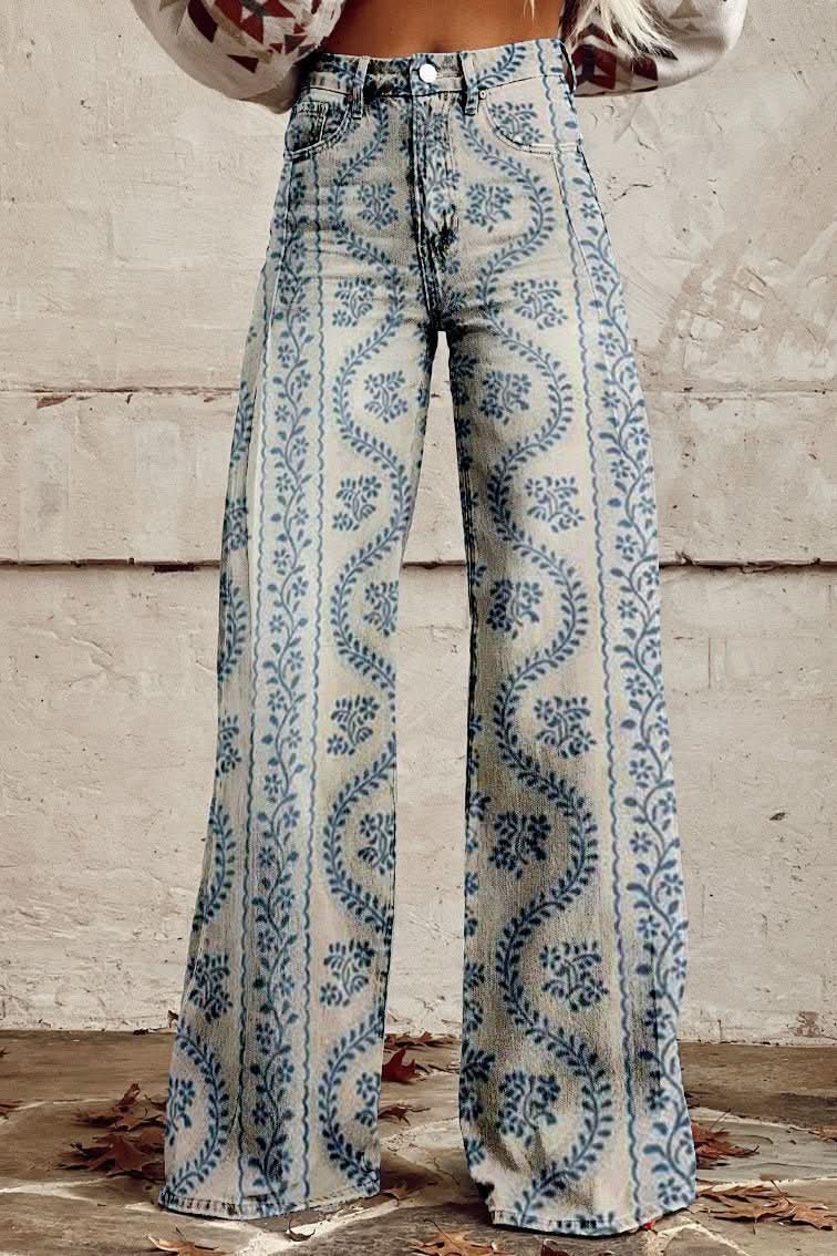 Relaxed fit women's denim jeans, breathable summer style for casual occasions.