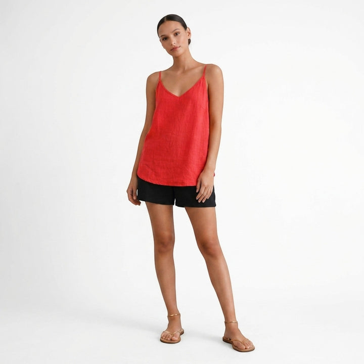 Simple yet chic women's relaxed tank, spaghetti straps, perfect for warm spring/summer days.