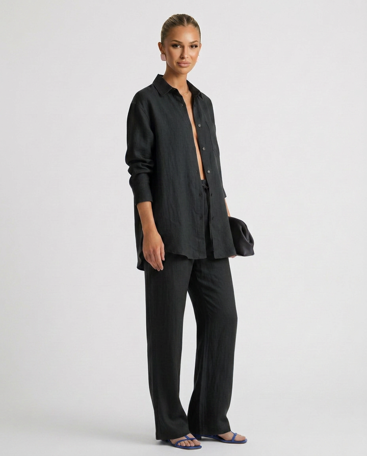 Women's two-piece matching set, relaxed fit for spring/summer casual & leisure wear.