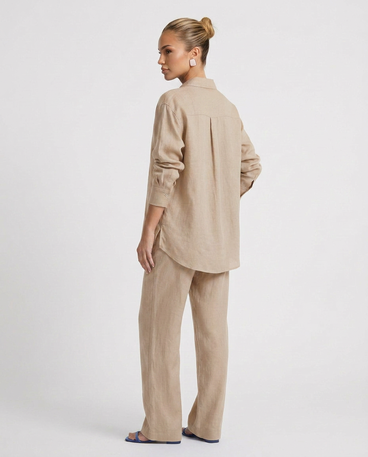 Coordinated women's lounge set, a comfortable two-piece outfit for relaxed wear.
