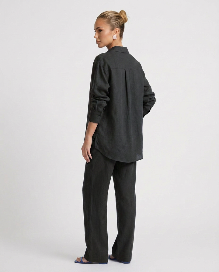 Front view of a women's coordinated lounge set, a comfortable two-piece outfit for women.
