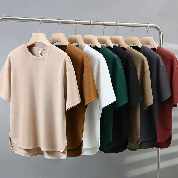Women's matching two-piece T-shirt & shorts set. Stylish & comfortable casual outfit for spring & summer.
